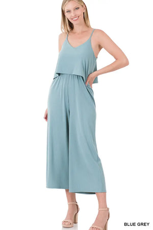 Ribbed Double Layer Jumpsuit