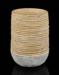 Bamboo Stamped Cement Vase