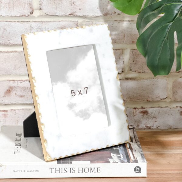 5x7 Gold Foil Edge Marble Frame