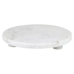 White Mable Footed Tray - 8"