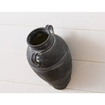 Black Terracotta Vase with Handles