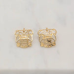 Bulldog Earrings Gold