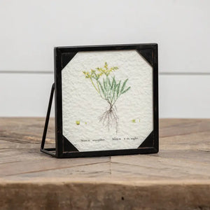 Pressed Flower Grey Frame with Stand