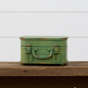 Green Metal Suitcase Box