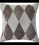 Jordy Geo Faux Leather Throw Pillow