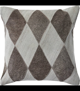 Jordy Geo Faux Leather Throw Pillow