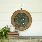 16.5" Black Face Round Wall Clock