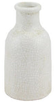 8" Ivory Crackle Bottle