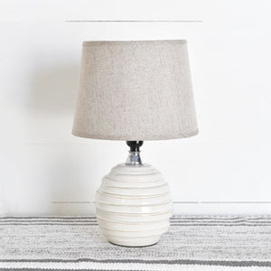 White Offset Stripe Lamp