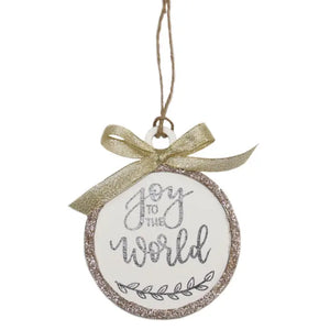 "Joy to the World" with Bow Ornament