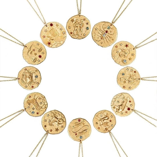 Gold Horoscope Signs Constellation Necklace