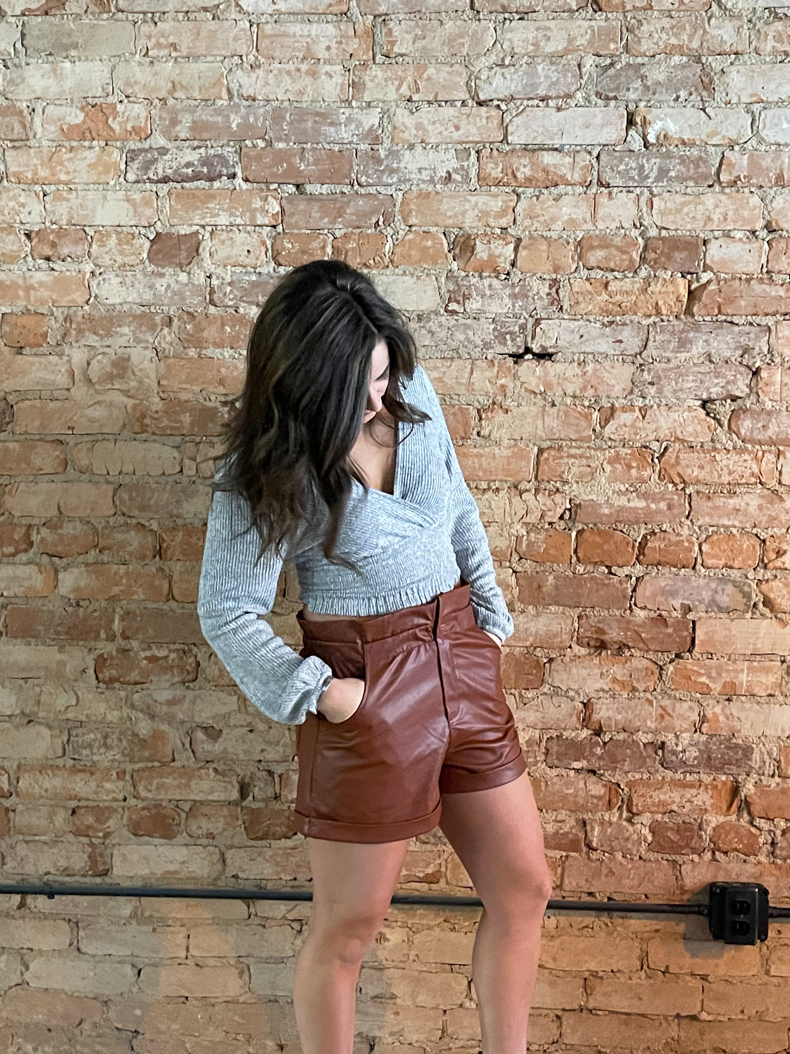 Sweet and Sincere Faux Leather Short