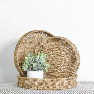 Kipp Natural Woven Basket Trays