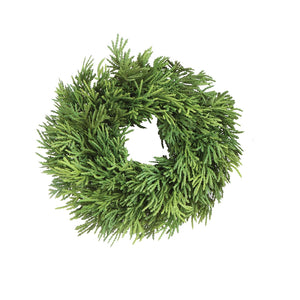 Mini Faux Cedar Wreath